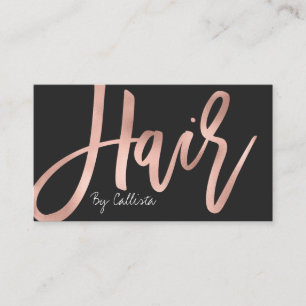 Hair Stylist Simple Ro Guld Modern Typography Visitkort