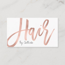 Hair Stylist Simple Ro Guld Modern Typography Visitkort