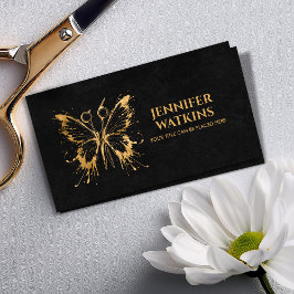 Hair Stylist - Sissors and Butterfly Art Visitkort