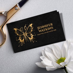 Hair Stylist - Sissors and Butterfly Art Visitkort