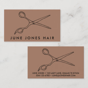 Hair Stylist Sissors Chic Teckning Barber ANPASSNI Visitkort