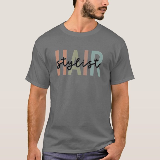 Hair Stylist, Styling Kärlek Salon Sissors T Shirt (Framsida)