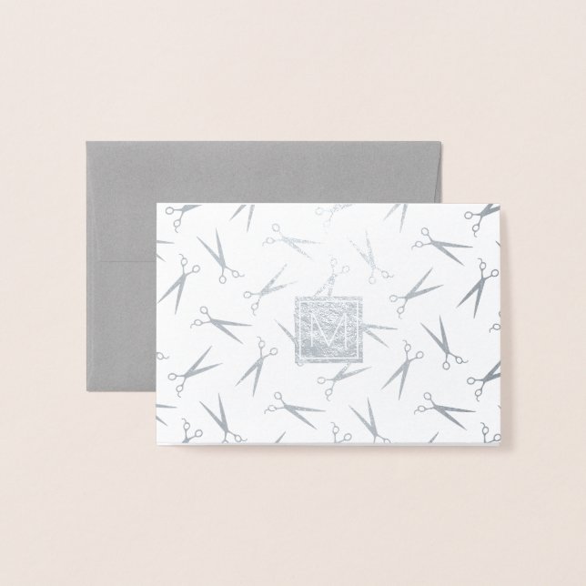 Hair Stylist Tack Folierat Kort (Framsida med kuvert)