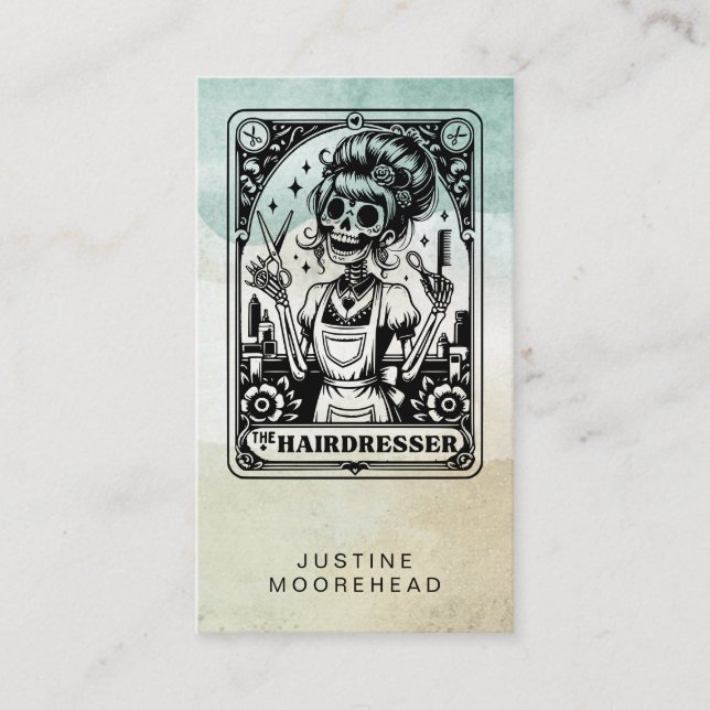 Hair Stylist Tarot-Affärskort Visitkort (Framsida)