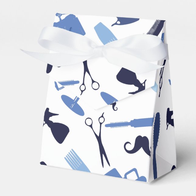 Hair stylist verktyg mönster presentaskar (Framsidan Sidan)