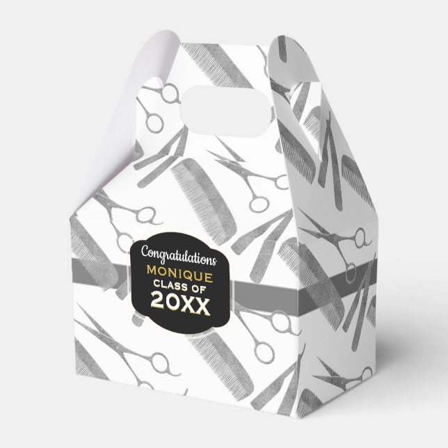 Hair Stylist Verktyg Studentfest Presentaskar (Framsidan Sidan)