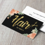 Hair Stylist Vintage Blommigt Salon Möte Tidsbeställning Kort<br><div class="desc">Hårda Blommigtar för Stylist-Vintage Salon Möte Affärskort.</div>