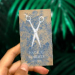 Hair Stylist Vintage Blue Blommigt Rustic Kraft Visitkort<br><div class="desc">Hair Stylist Hair Salon Vintage Blommigt Rustic Kraft Affärskorts.</div>