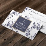 Hair Stylist Vintage Chinoiserie Blue Blommigt Sal Tidsbeställning Kort<br><div class="desc">Hair Stylist Vintage Chinoiserie Blue Blommigt Salon Möte Reminder Card.</div>