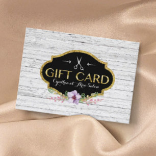 Hair Stylist Vintage Hair Salon Gift Certificate Rabattkort