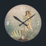 Hair Stylist Vintage Venus & Guld Scissor Salon Rund Klocka<br><div class="desc">Hair Stylist Vintage Venus & Guld Saxor Salon Clocks.</div>