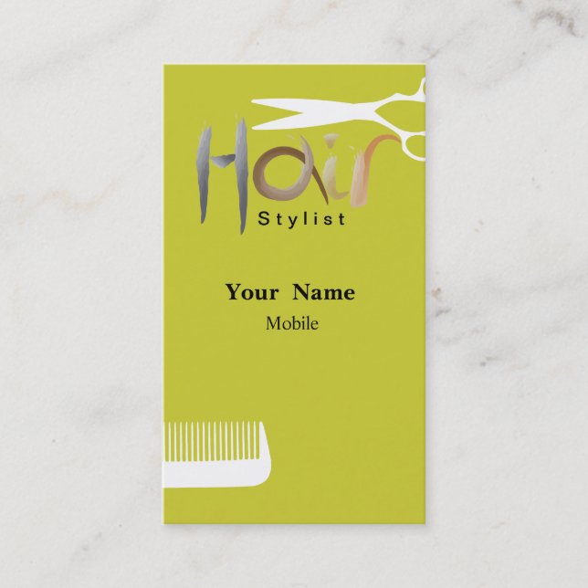 Hair Stylist Visitkort (Framsida)