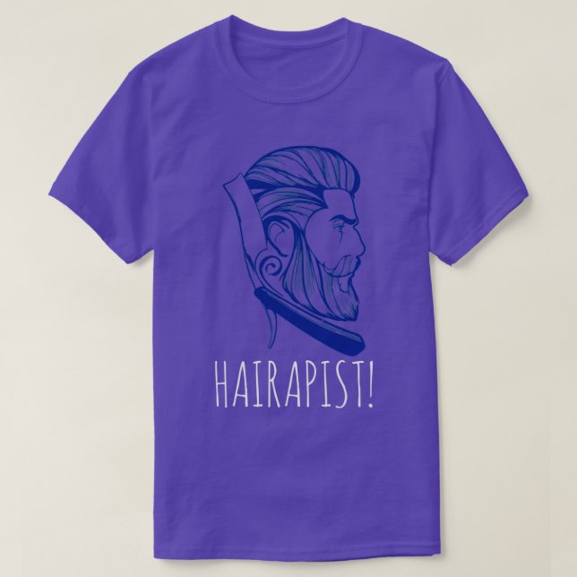Hairapist Funny Hairdresser Barber Hair Stylist 7 T Shirt (Design framsida)