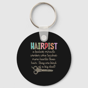 Hairapist Hairdresser Definition Funny Hair St Nyckelring