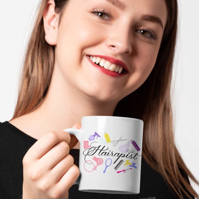 Hairapist Hairdresser Hair Stylist Barber Design Kaffemugg (Skapare uppladdad)