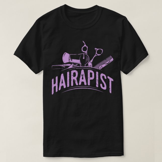 Hairapist Hairdresser Salon Owner T Shirt (Design framsida)