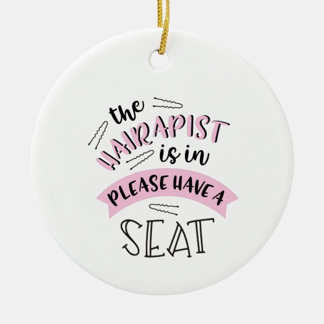 Hairapist Julgransprydnad Keramik (Framsidan)