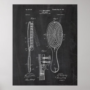 Hairbrush Patent Poster