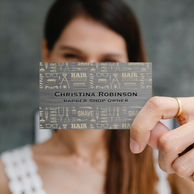 Haircut Barber Mönster Visitkort (Skapare uppladdad)