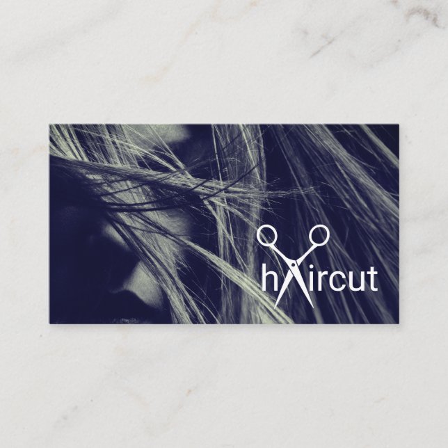 Haircut Icon | Hair Stylist Visitkort (Framsida)