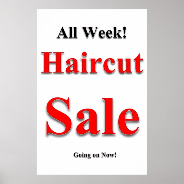 Haircut Sale Beauty Salon Poster (Framsidan)