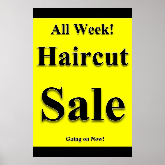 Haircut Sale Beauty Salon Poster hela veckan (Framsidan)