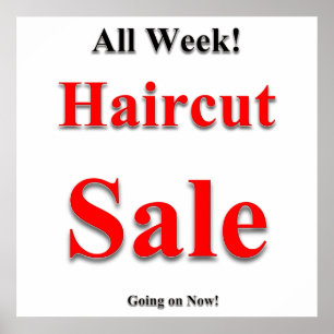 Haircut Sale Poster projektionsyta