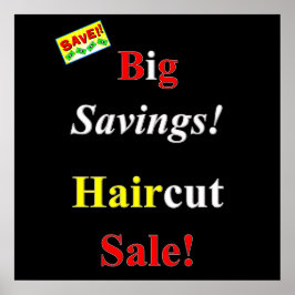 Haircut Sale Poster projektionsyta