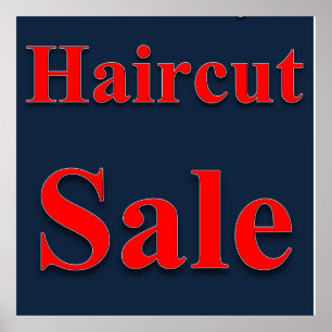 Haircut Sale Poster projektionsyta