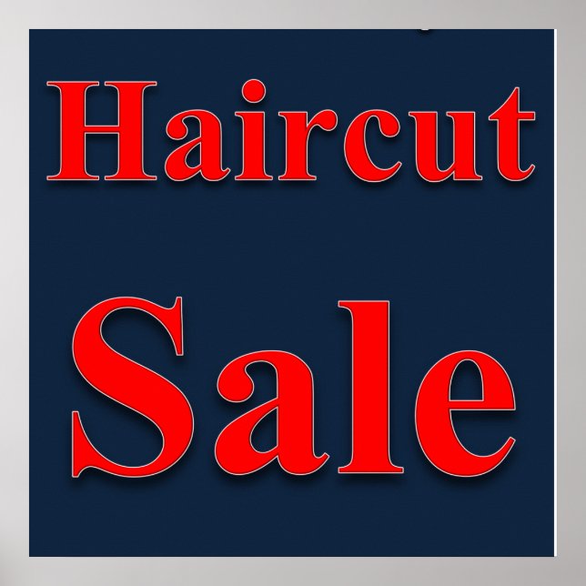 Haircut Sale Poster projektionsyta (Framsidan)