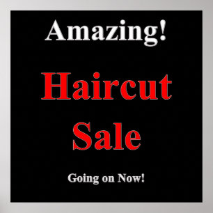 Haircut Sale Poster projektionsyta