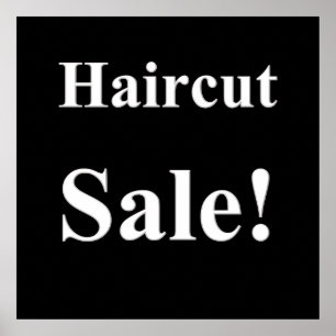 Haircut Sale Poster projektionsyta