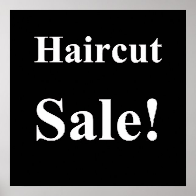 Haircut Sale Poster projektionsyta (Framsidan)