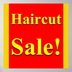 Haircut Sale Poster projektionsyta