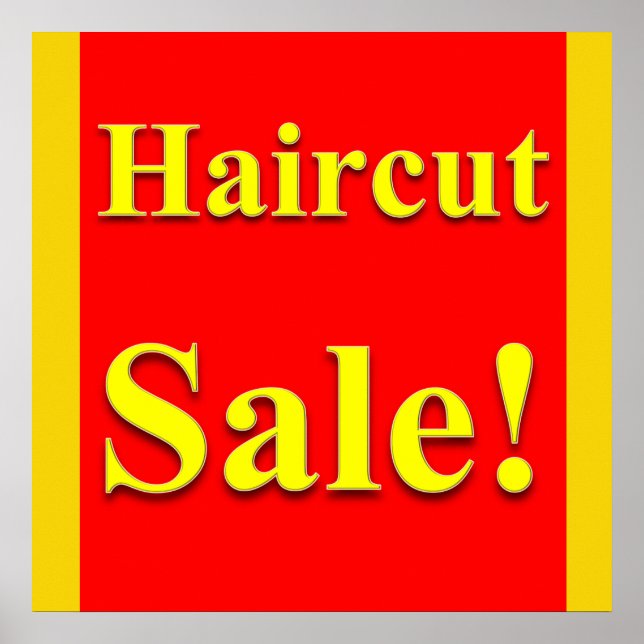 Haircut Sale Poster projektionsyta (Framsidan)