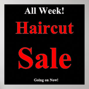 Haircut Sale Poster projektionsyta