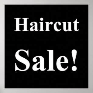 Haircut Sale Poster projektionsyta