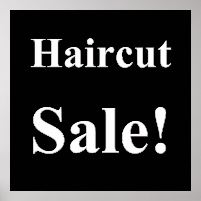 Haircut Sale Poster projektionsyta (Framsidan)