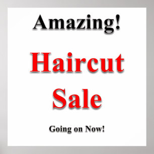 Haircut Sale Poster projektionsyta