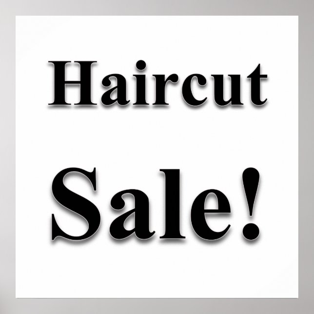 Haircut Sale Poster projektionsyta (Framsidan)