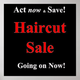 Haircut Sale Poster projektionsyta