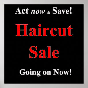 Haircut Sale Poster projektionsyta