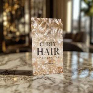 Haircut Stylist Curly Blond Hair Gnistra Card Visitkort
