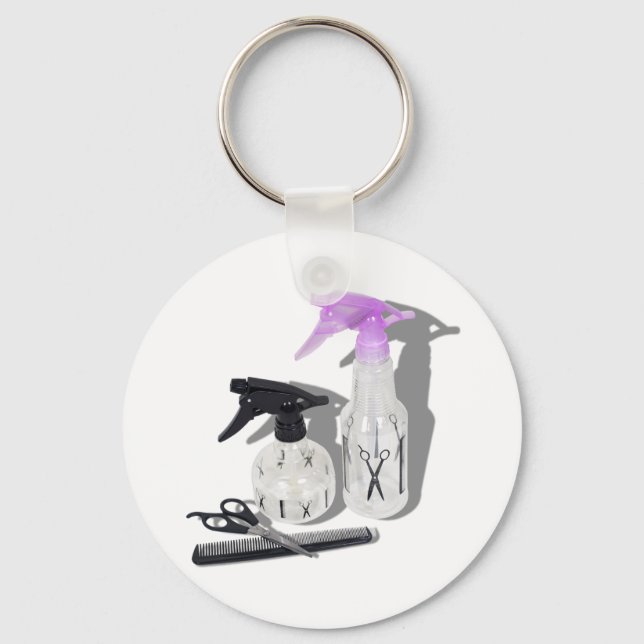 HaircutSprayBottle060910Skuggor Nyckelring (Framsida)