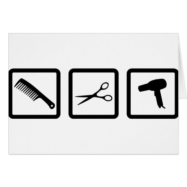 haircutter utrustar hälsningskort (Framsidan Horizontal)