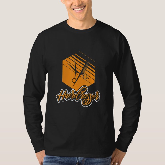 Hairdresser Barber Salon T Shirt (Framsida)