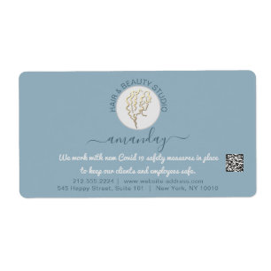 Hairdresser Beauty Studi Lash Guld Logotyp QR CODE Fraktsedel