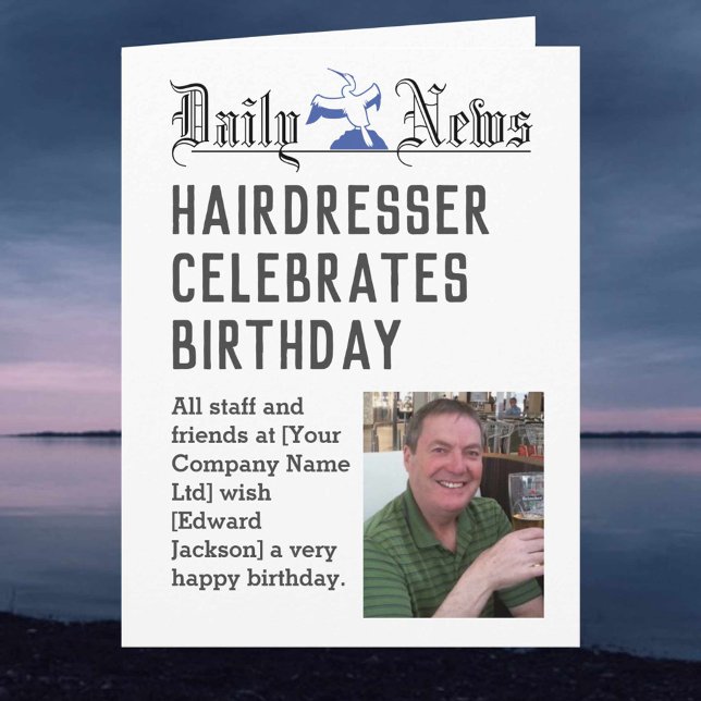 Hairdresser Birthday Card för att anpassa Kort (Skapare uppladdad)