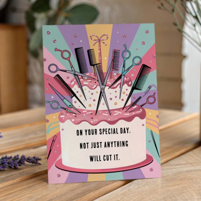 Hairdresser Birthday Card Kort (Skapare uppladdad)