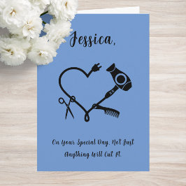 Hairdresser Birthday Card Kort